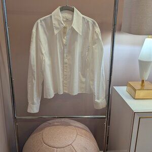 Tibi Button-down Shirt (White, XS)